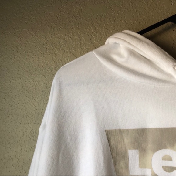 New Women’s Sweatshirt Levi’s White Pullover Hoodie Sweatshirt Women’s Size 3X - Picture 2 of 13
